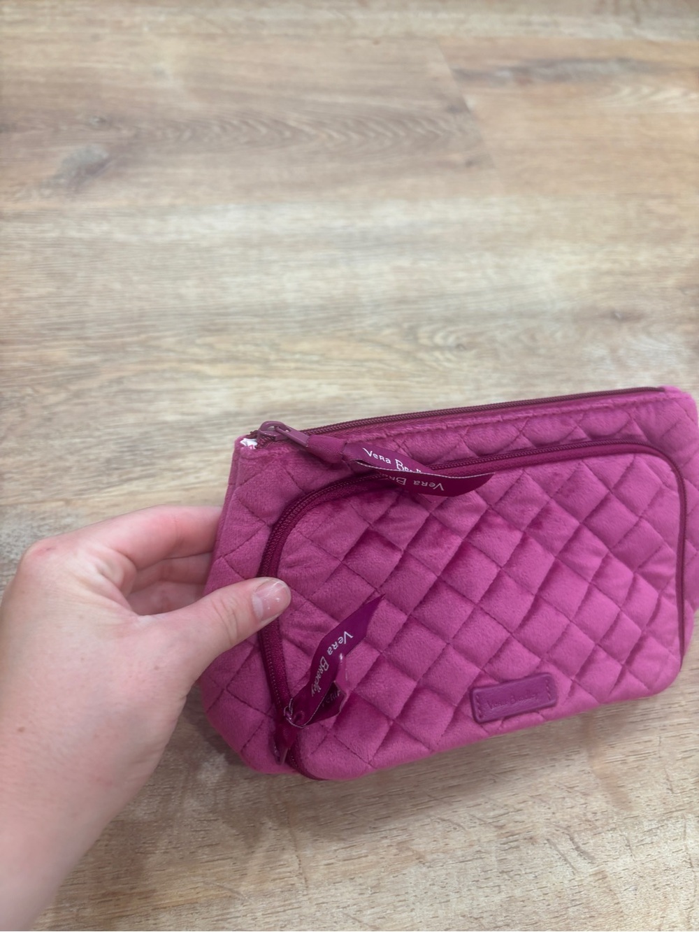Vera Bradley Raspberry Quilted Cosmetic Case - Picture 3 of 4